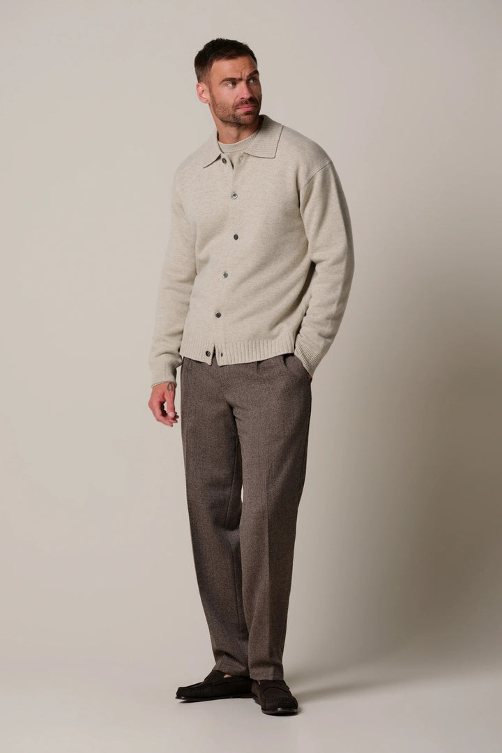 Profuomo Soft Wollen Vest – Beige-100% wol-HEREN TRUIEN & VESTEN-Beige