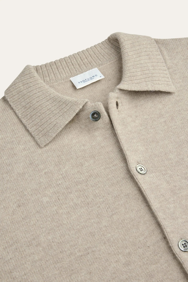 Profuomo Soft Wollen Vest – Beige-100% wol-HEREN TRUIEN & VESTEN-Beige
