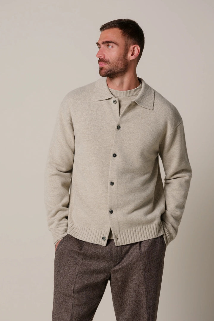 Profuomo Soft Wollen Vest – Beige-100% wol-HEREN TRUIEN & VESTEN-Beige