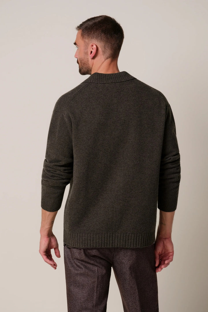 Profuomo Soft Wollen Vest – Bruin-100% wol-HEREN TRUIEN & VESTEN-Bruin