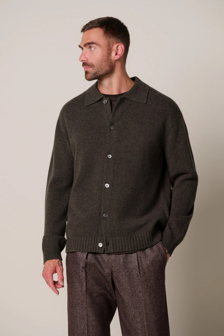 Profuomo Soft Wollen Vest – Bruin-100% wol-HEREN TRUIEN & VESTEN-Bruin