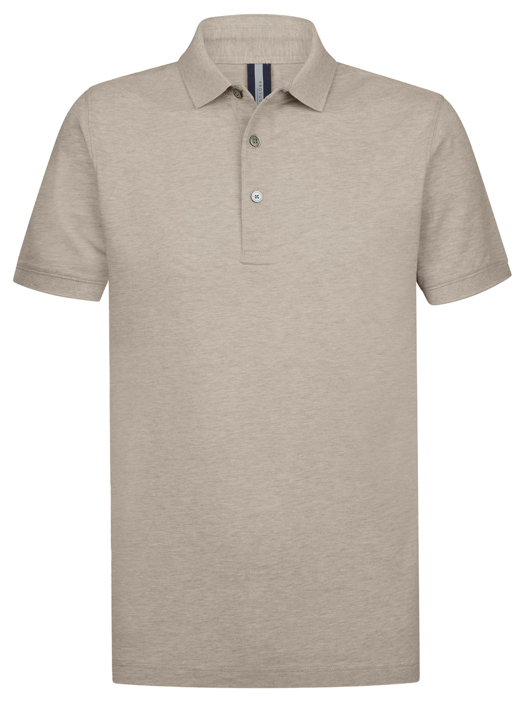 Profuomo Stretch Piqué Polo – Beige-100% katoen-HEREN POLO'S & T-SHIRTS-Beige