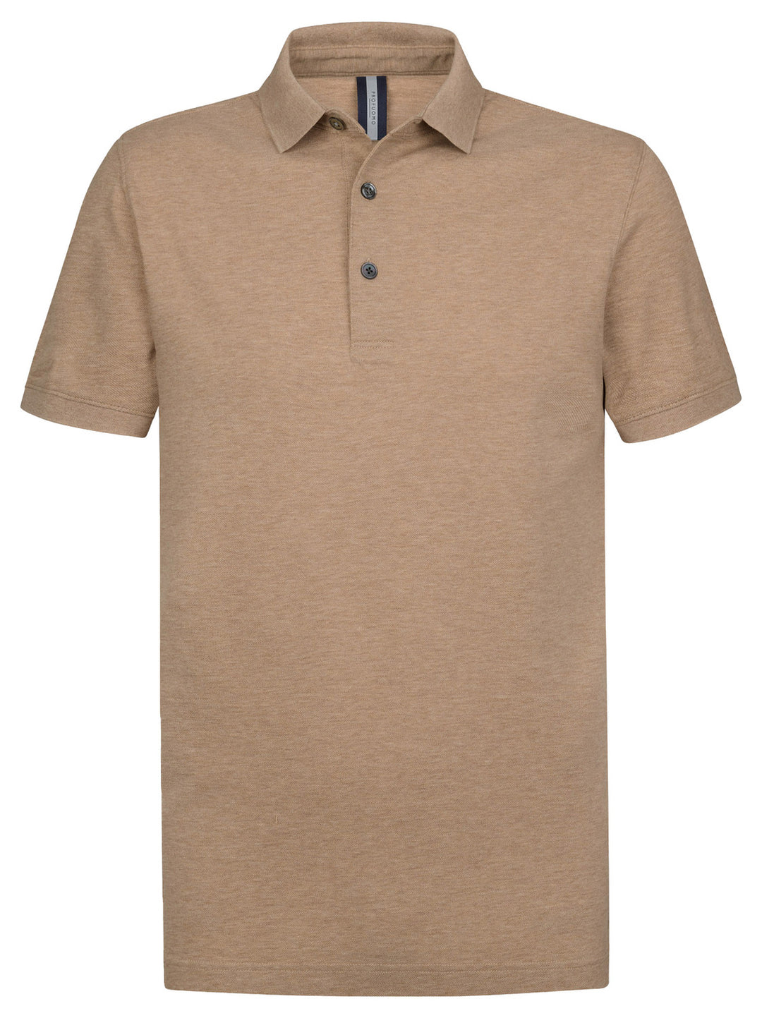 Profuomo Stretch Piqué Polo – Clay-100% katoen-HEREN POLO'S & T-SHIRTS-Beige