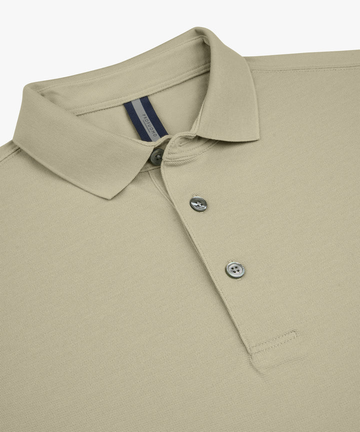Profuomo Stretch Piqué Polo – Groen-100% katoen-HEREN POLO'S & T-SHIRTS-Groen