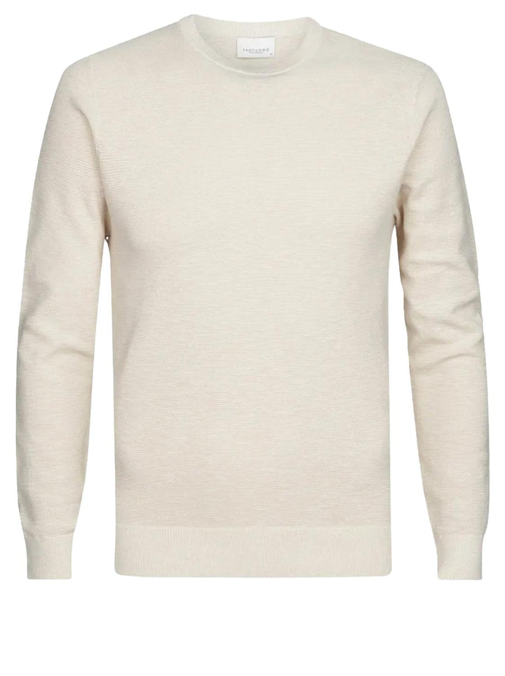 Profuomo Structuur Crewneck – Room-100% katoen-HEREN TRUIEN & VESTEN-Room