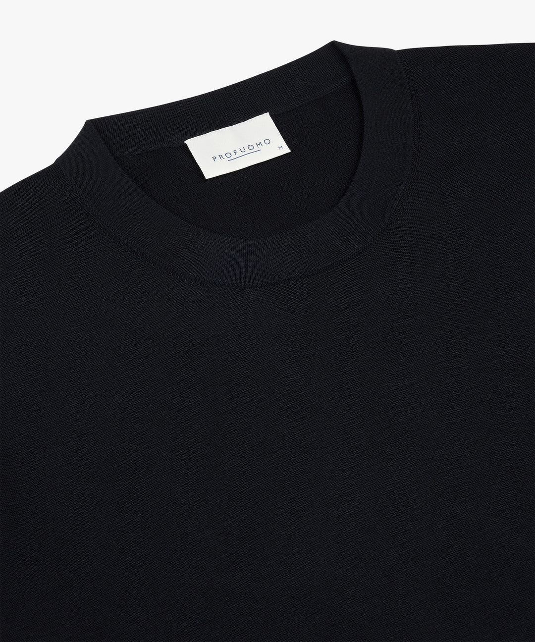 Profuomo T-shirt crew neck – Blauw-100% katoen-HEREN POLO'S & T-SHIRTS-Blauw