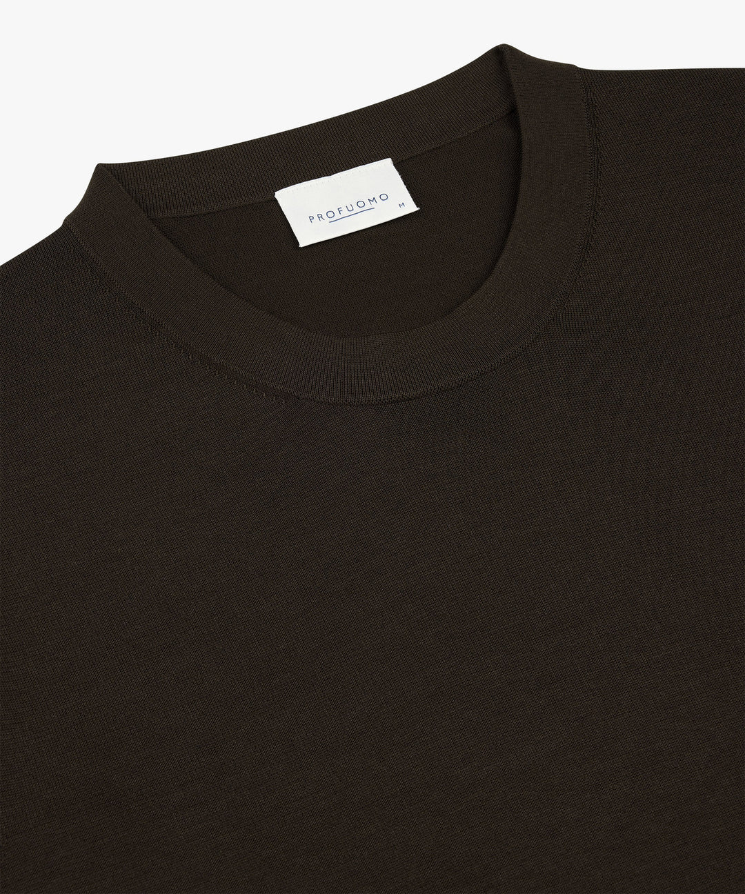  Profuomo T-shirt crew neck – Bruin -100% katoen-HEREN POLO'S & T-SHIRTS-Bruin