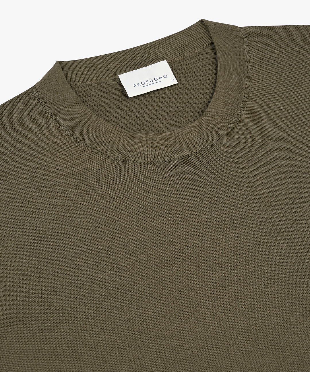 Profuomo T-shirt crew neck – Bruin -100% katoen-HEREN POLO'S & T-SHIRTS-Bruin