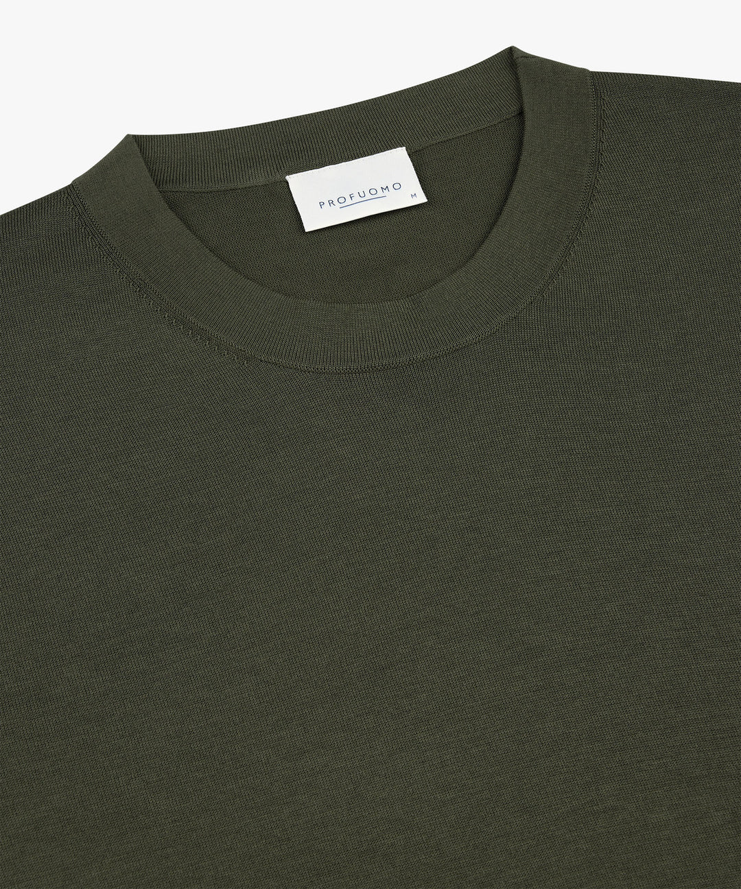 Profuomo T-shirt crew neck – Groen-100% katoen-HEREN POLO'S & T-SHIRTS-Groen