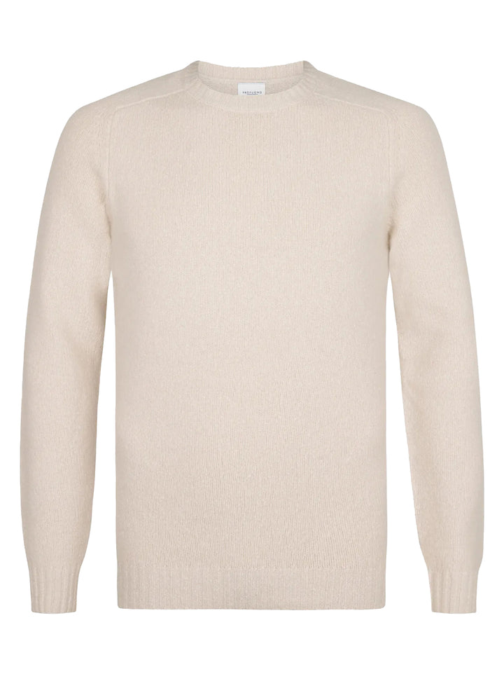 Profuomo Trui – Beige-50% wol, 28% katoen, 21% polyamide1 1% elastaan-HEREN TRUIEN & VESTEN-Beige