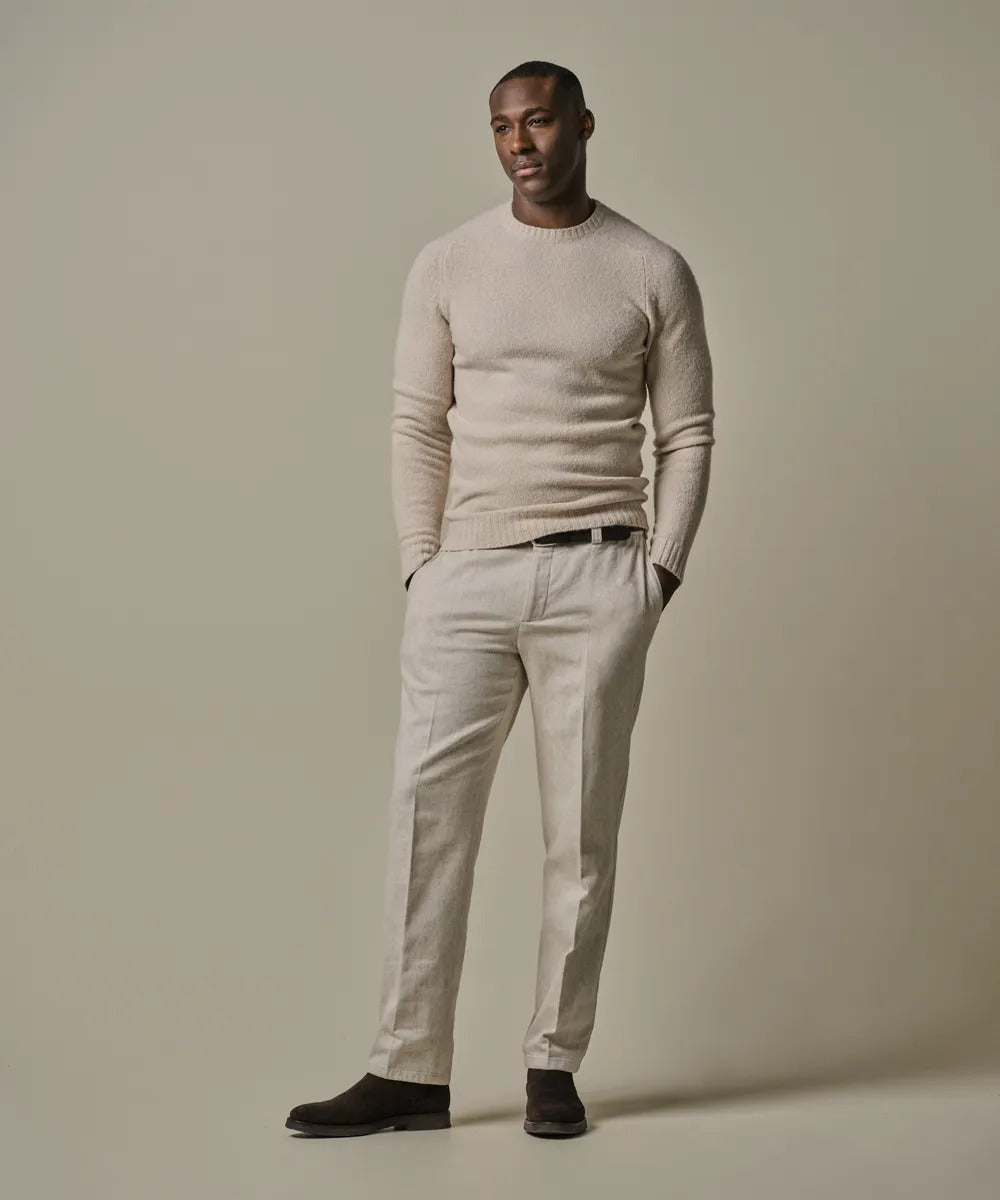 Profuomo Trui – Beige-50% wol, 28% katoen, 21% polyamide1 1% elastaan-HEREN TRUIEN & VESTEN-Beige