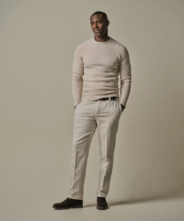 Profuomo Trui – Beige-50% wol, 28% katoen, 21% polyamide1 1% elastaan-HEREN TRUIEN & VESTEN-Beige