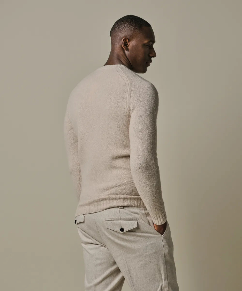 Profuomo Trui – Beige-50% wol, 28% katoen, 21% polyamide1 1% elastaan-HEREN TRUIEN & VESTEN-Beige