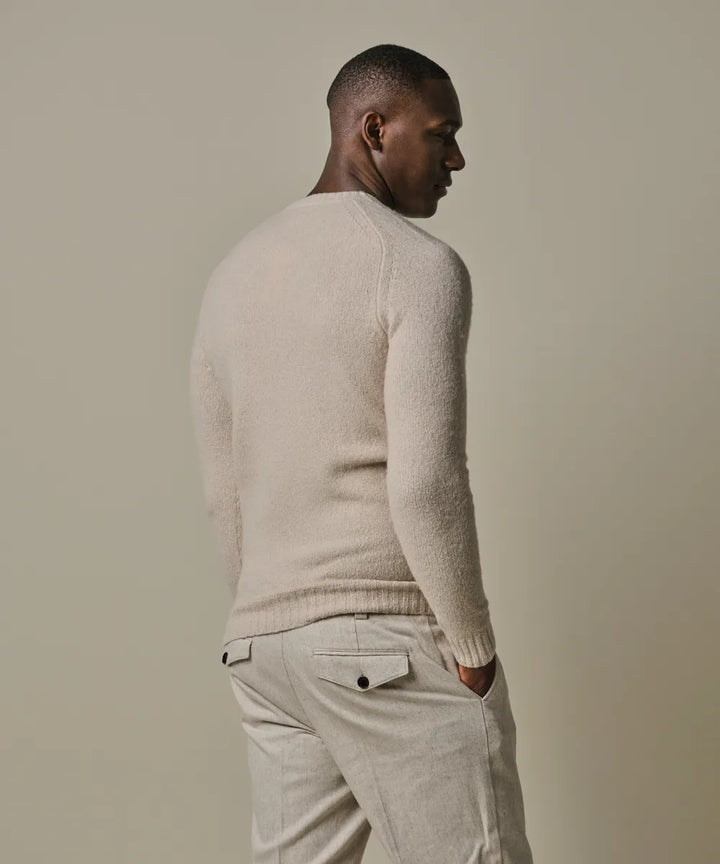 Profuomo Trui – Beige-50% wol, 28% katoen, 21% polyamide1 1% elastaan-HEREN TRUIEN & VESTEN-Beige