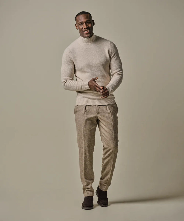 Profuomo Trui – Beige-50% wol, 28% katoen, 21% polyamide1 1% elastaan-HEREN TRUIEN & VESTEN-Beige