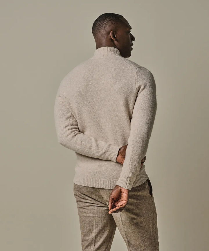 Profuomo Trui – Beige-50% wol, 28% katoen, 21% polyamide1 1% elastaan-HEREN TRUIEN & VESTEN-Beige