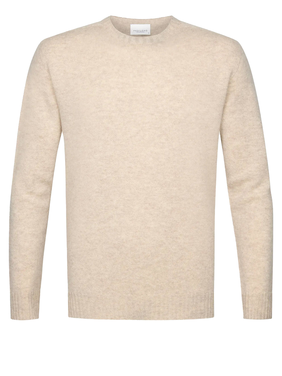 Profuomo Trui – Beige-90% wol, 10% cashmere-HEREN TRUIEN & VESTEN-Beige