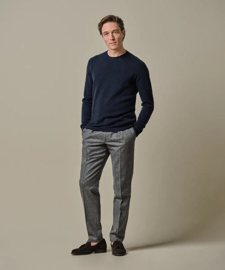 Profuomo Trui – Blauw-90% wol, 10% cashmere-HEREN TRUIEN & VESTEN-Blauw