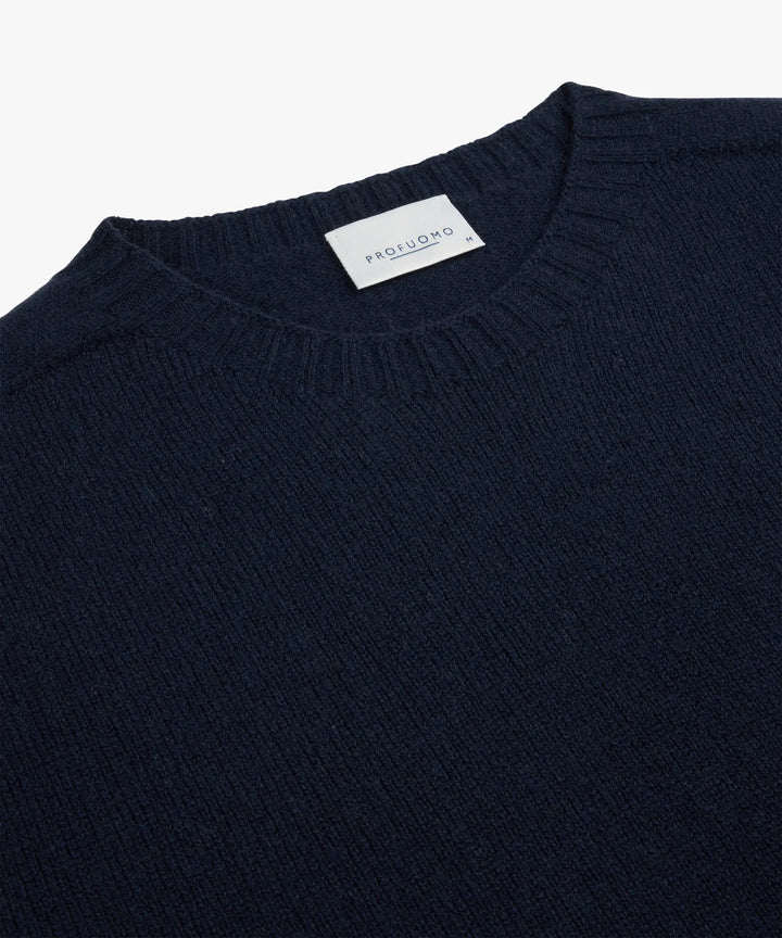 Profuomo Trui – Blauw-90% wol, 10% cashmere-HEREN TRUIEN & VESTEN-Blauw