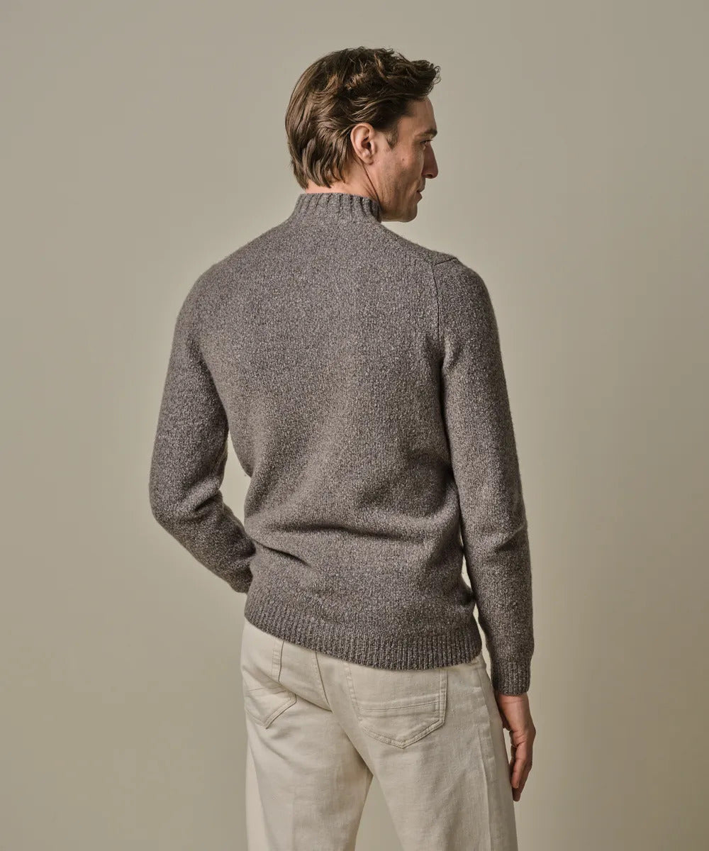 Profuomo Trui – Bruin-50% wol, 28% katoen, 21% polyamide1 1% elastaan-HEREN TRUIEN & VESTEN-Bruin