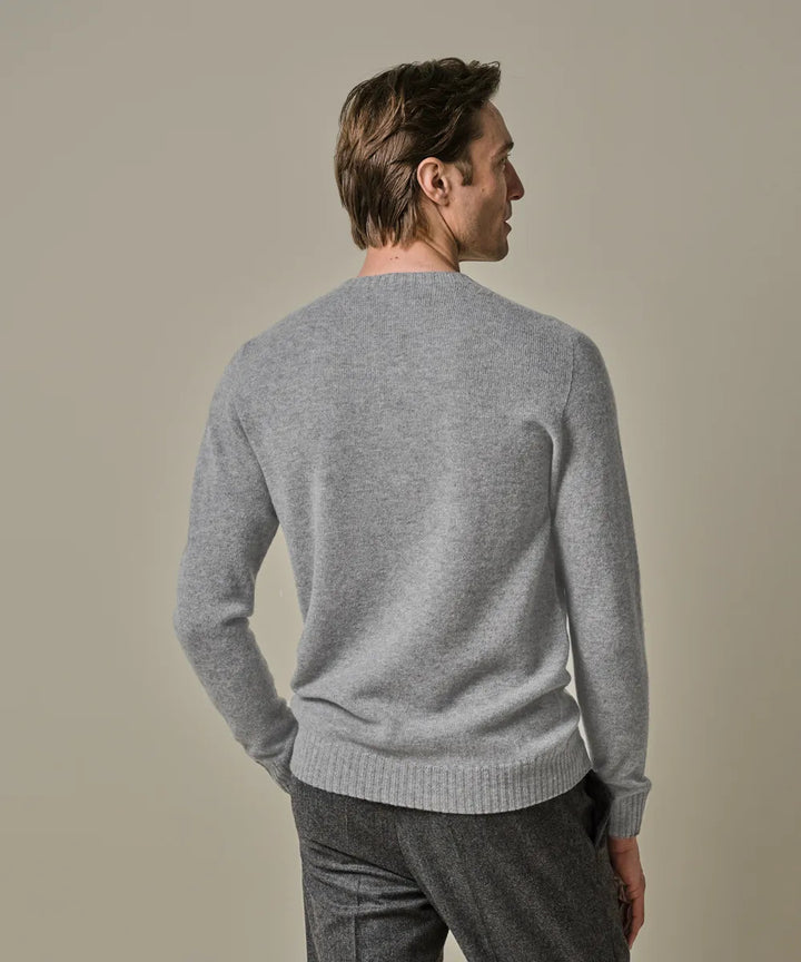 Profuomo Trui – Grijs-90% wol, 10% cashmere-HEREN TRUIEN & VESTEN-Grijs