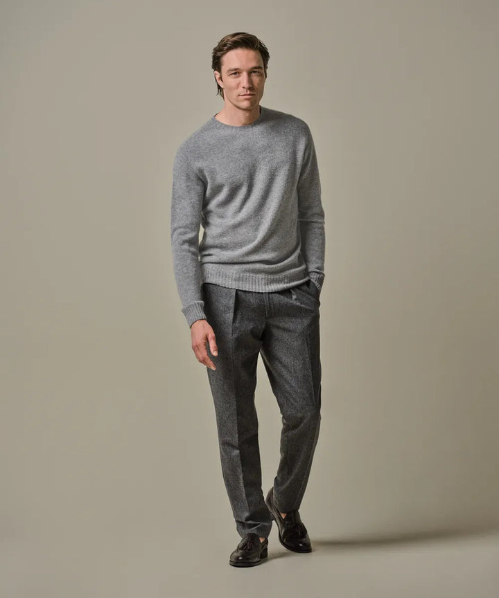 Profuomo Trui – Grijs-90% wol, 10% cashmere-HEREN TRUIEN & VESTEN-Grijs