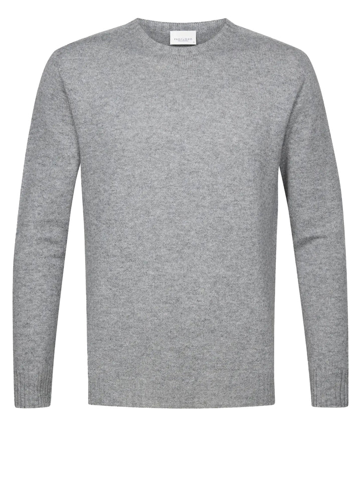 Profuomo Trui – Grijs-90% wol, 10% cashmere-HEREN TRUIEN & VESTEN-Grijs