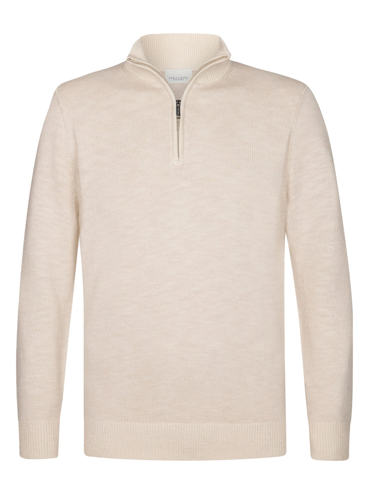 Profuomo Trui met Rits – Room-100% katoen-HEREN TRUIEN & VESTEN-Room