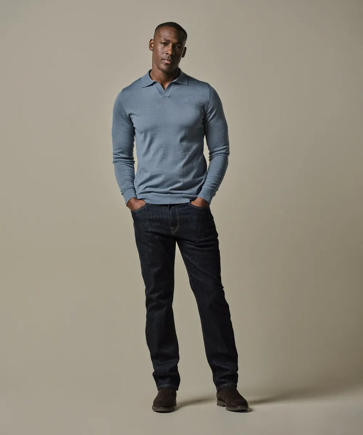 Profuomo Trui Polokraag – Blauw-100% wol-HEREN TRUIEN & VESTEN-Blauw