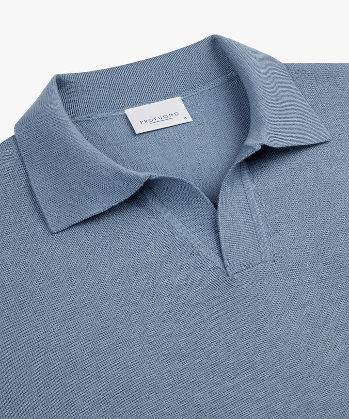 Profuomo Trui Polokraag – Blauw-100% wol-HEREN TRUIEN & VESTEN-Blauw