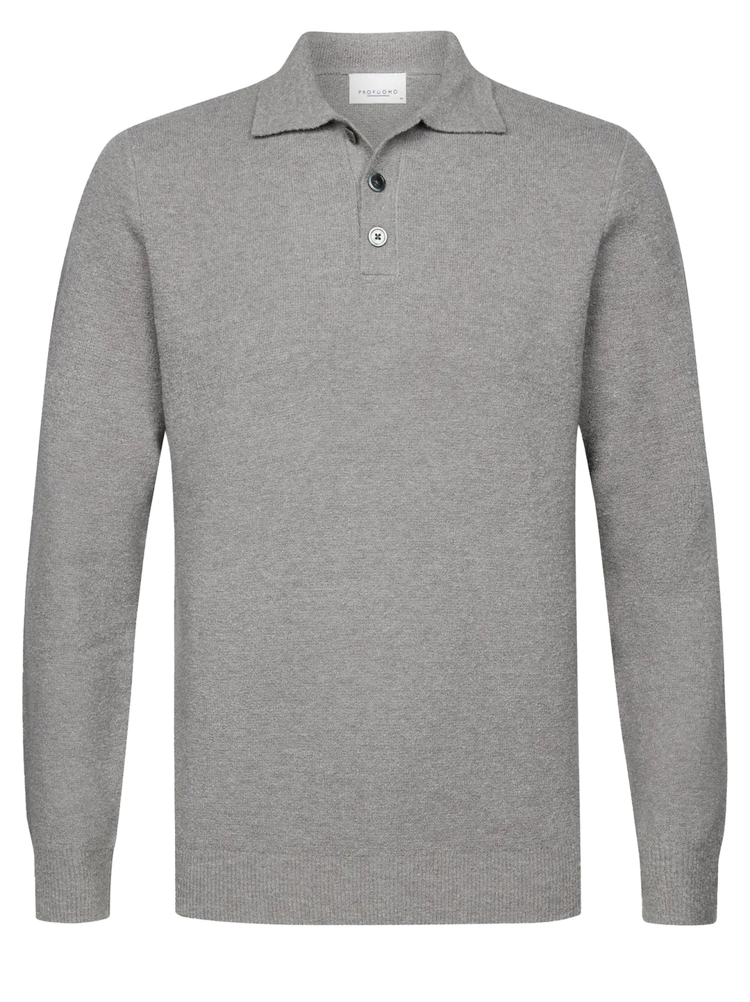 Profuomo Trui Polokraag – Grijs-47% wol, 31% acrylic, 22% polyamide-HEREN TRUIEN & VESTEN-Grijs