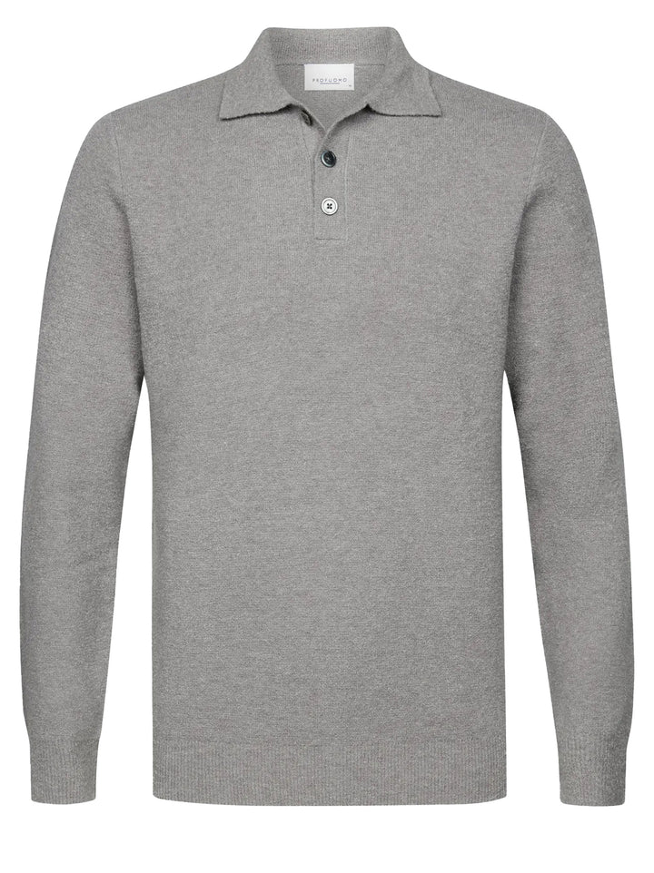 Profuomo Trui Polokraag – Grijs-47% wol, 31% acrylic, 22% polyamide-HEREN TRUIEN & VESTEN-Grijs