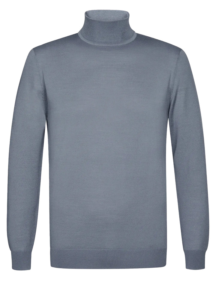 Profuomo Trui Ronde Hals – Blauw-100% wol-HEREN TRUIEN & VESTEN-Blauw