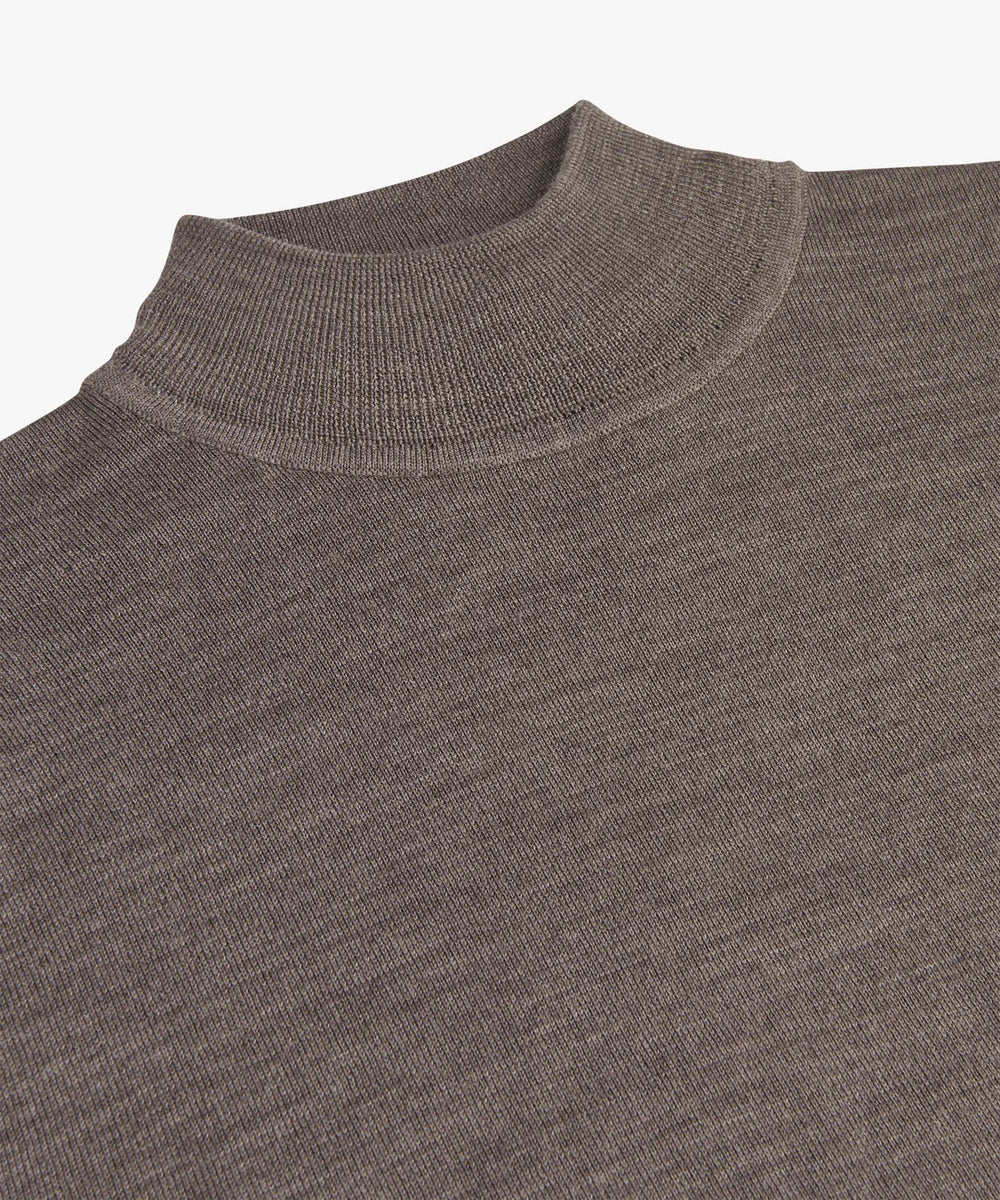 Profuomo Trui Ronde Hals – Bruin-100% wol-HEREN TRUIEN & VESTEN-Bruin