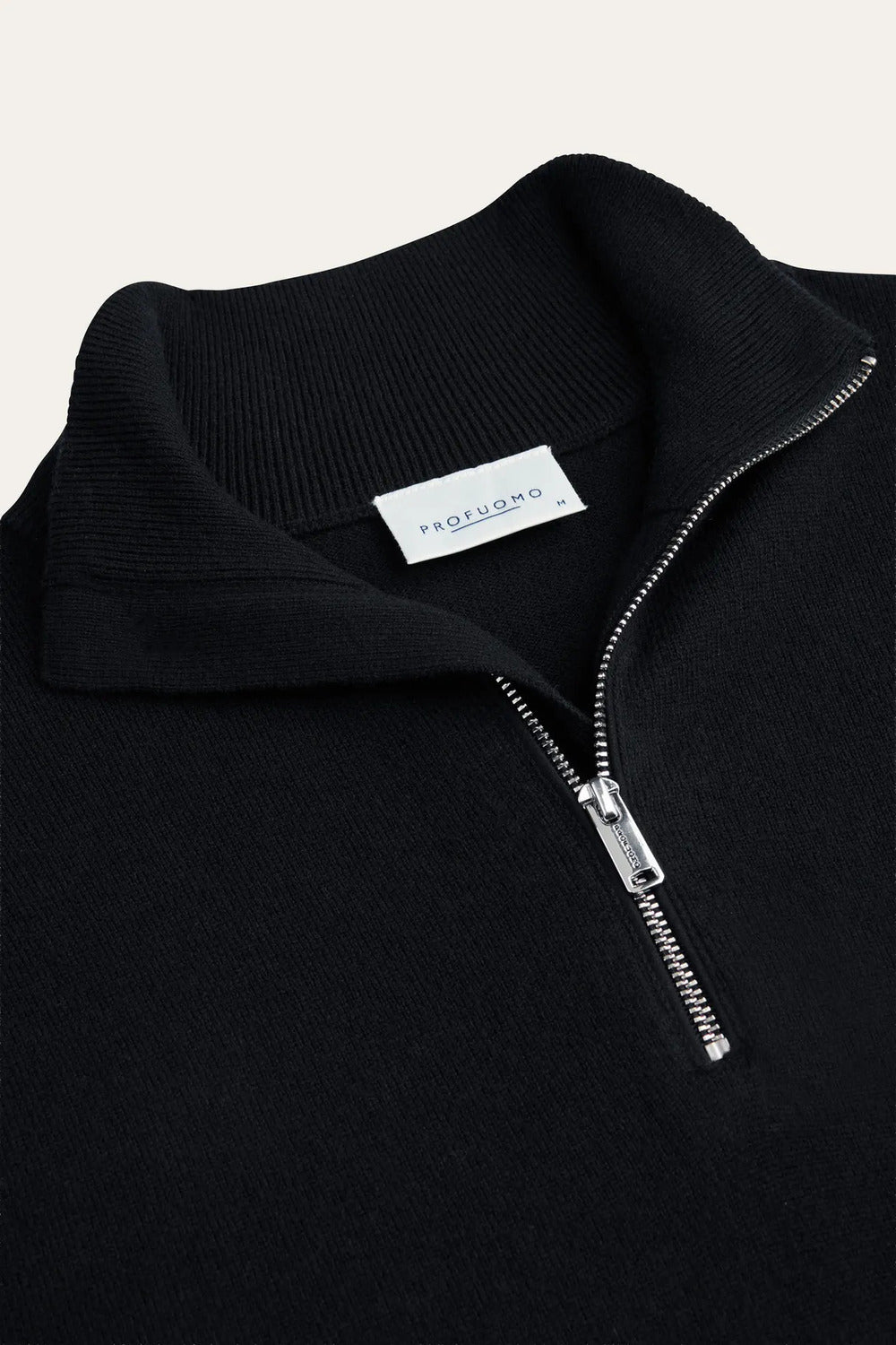 Profuomo Wolblend Half Zip – Blauw-50% wol, 30% polyamide, 20% modal-HEREN TRUIEN & VESTEN-Blauw