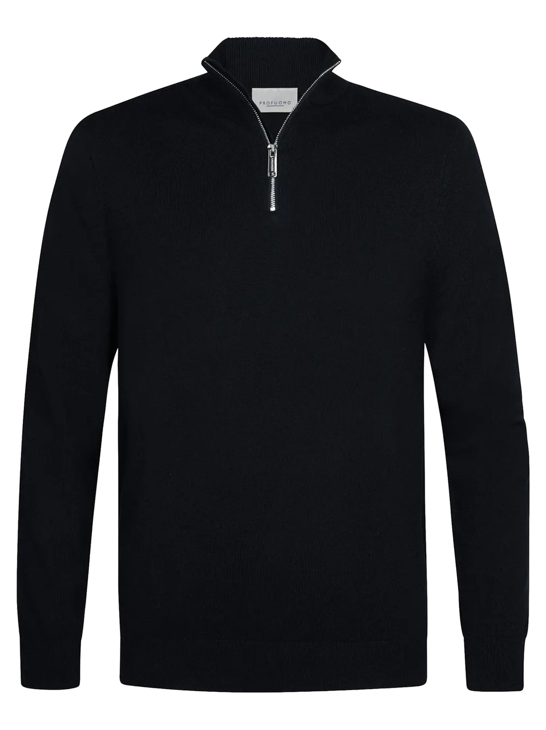Profuomo Wolblend Half Zip – Blauw-50% wol, 30% polyamide, 20% modal-HEREN TRUIEN & VESTEN-Blauw