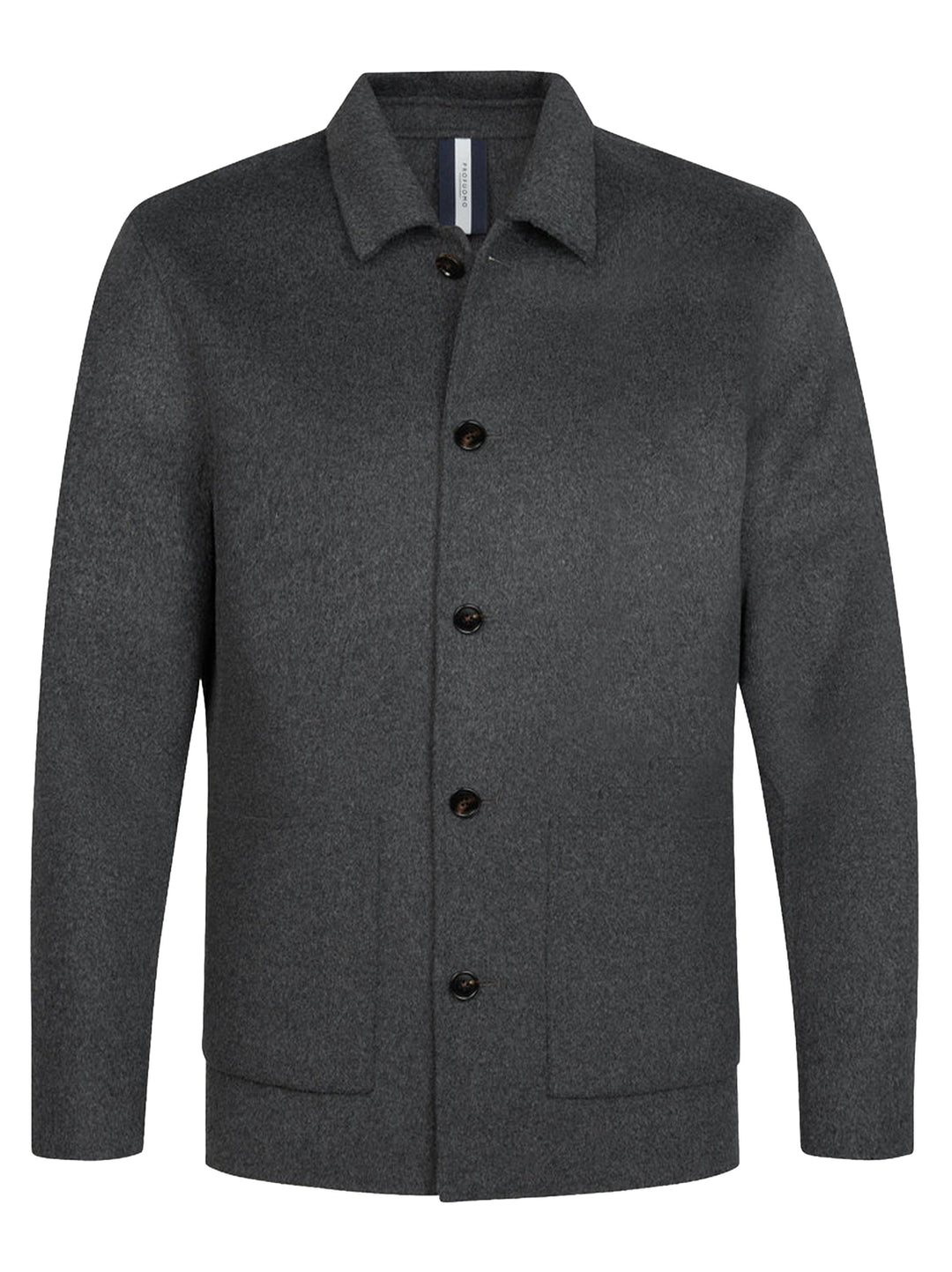 Profuomo Wollen Overshirt – Antraciet-100% wol-HEREN SHIRTS-Antraciet