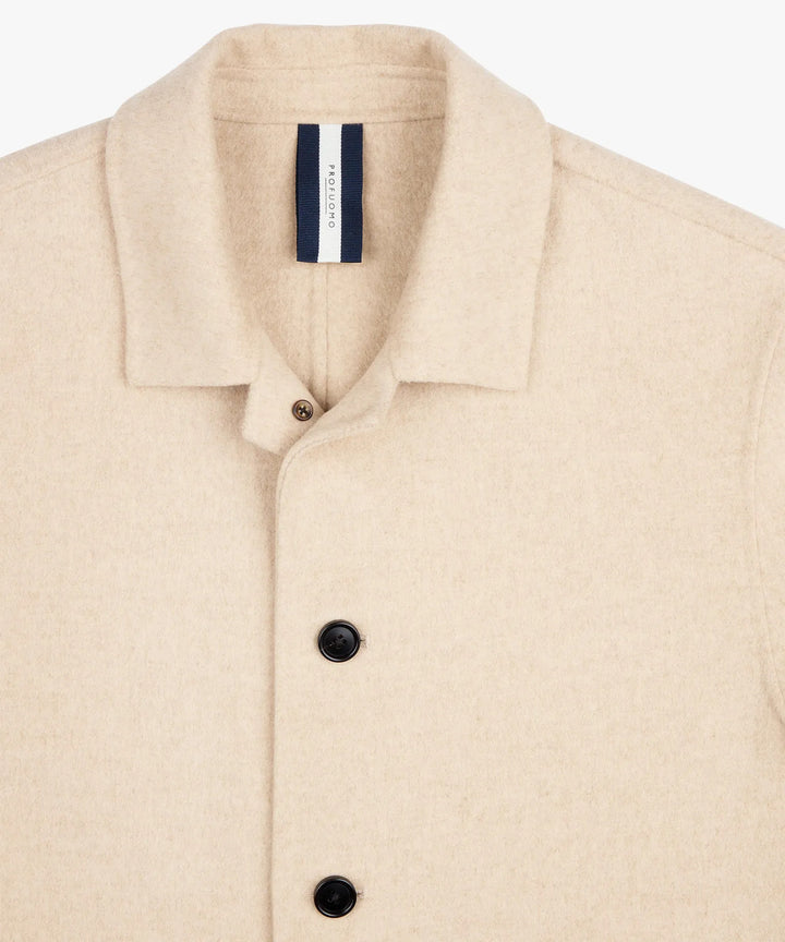 Profuomo Wollen Overshirt – Beige-60% wol, 40% polyester-HEREN SHIRTS-Beige