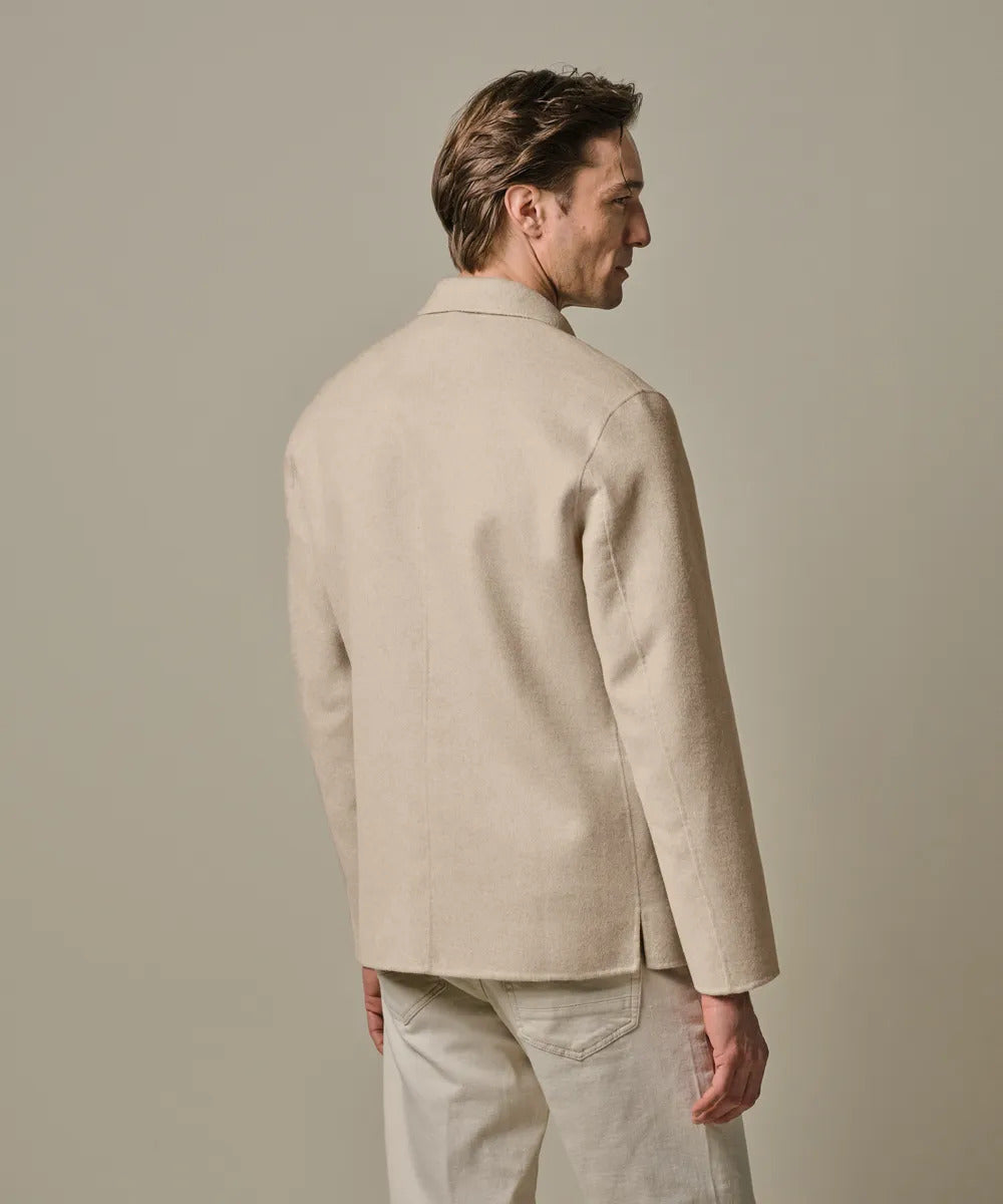 Profuomo Wollen Overshirt – Beige-60% wol, 40% polyester-HEREN SHIRTS-Beige