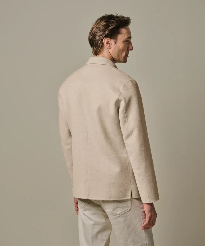 Profuomo Wollen Overshirt – Beige-60% wol, 40% polyester-HEREN SHIRTS-Beige