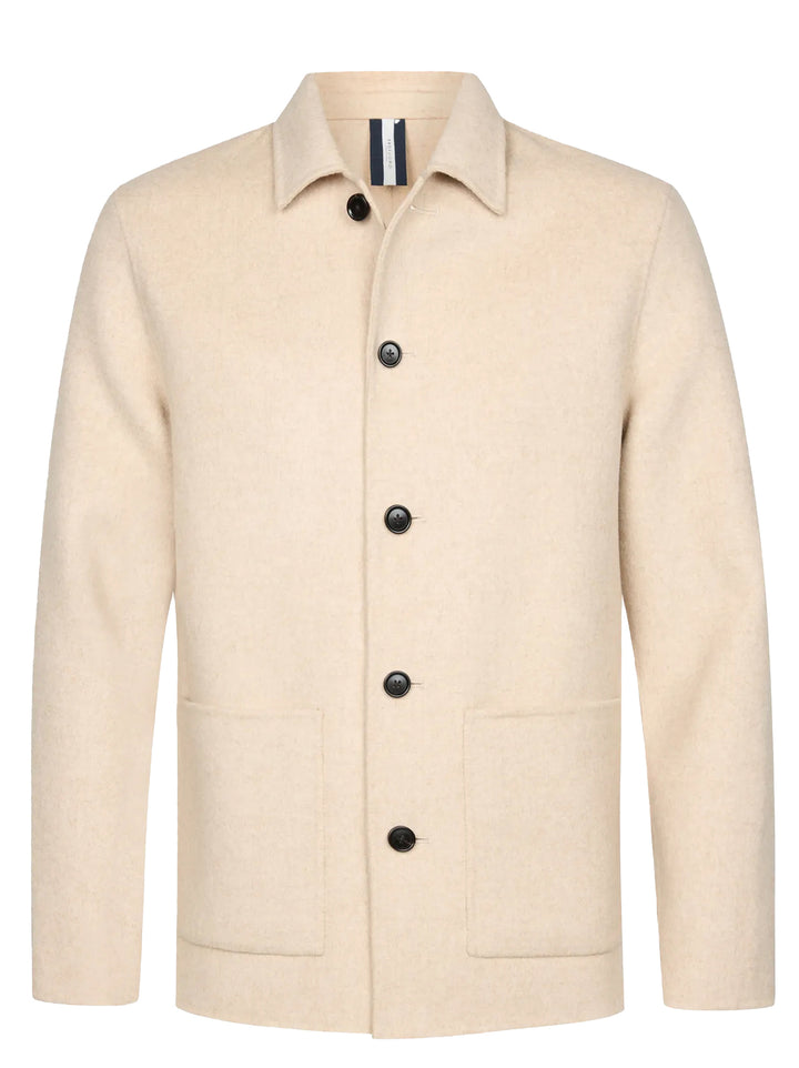 Profuomo Wollen Overshirt – Beige-60% wol, 40% polyester-HEREN SHIRTS-Beige