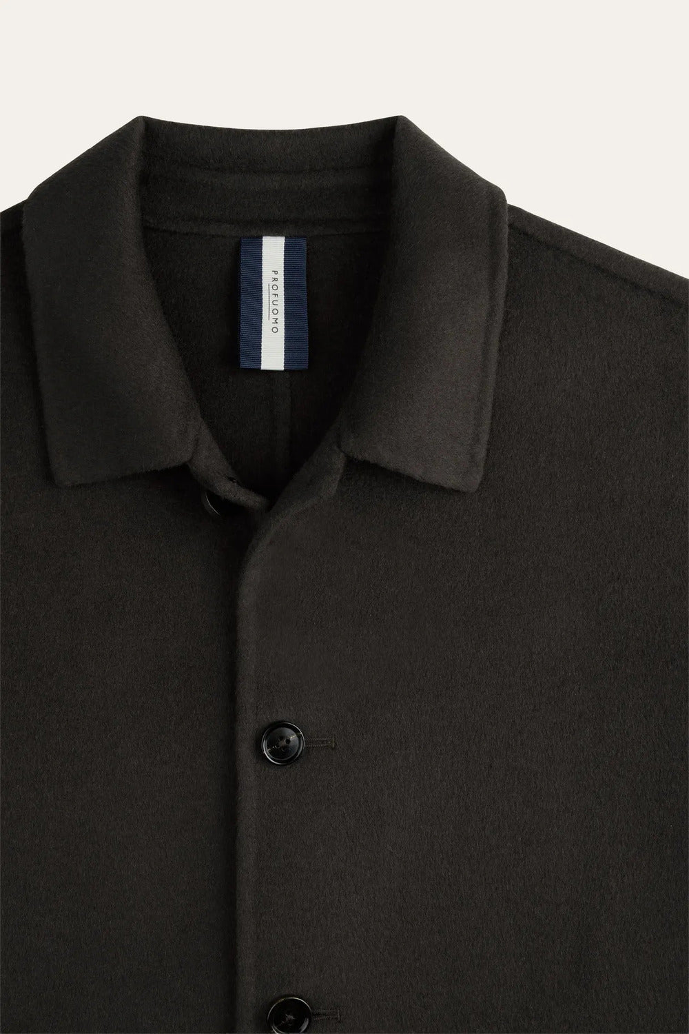 Profuomo Wollen Overshirt – Bruin-100% wol-HEREN SHIRTS-Bruin