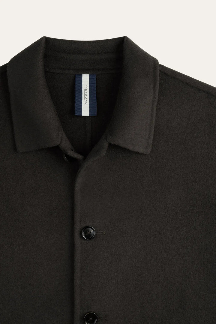 Profuomo Wollen Overshirt – Bruin-100% wol-HEREN SHIRTS-Bruin