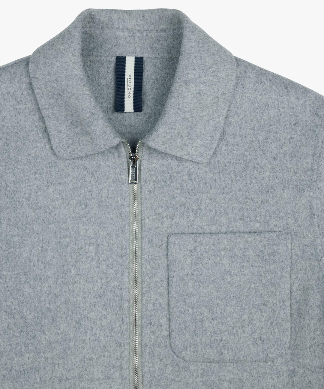 Profuomo Wollen Overshirt – Grijs-60% wol, 40% polyester-HEREN SHIRTS-Grijs