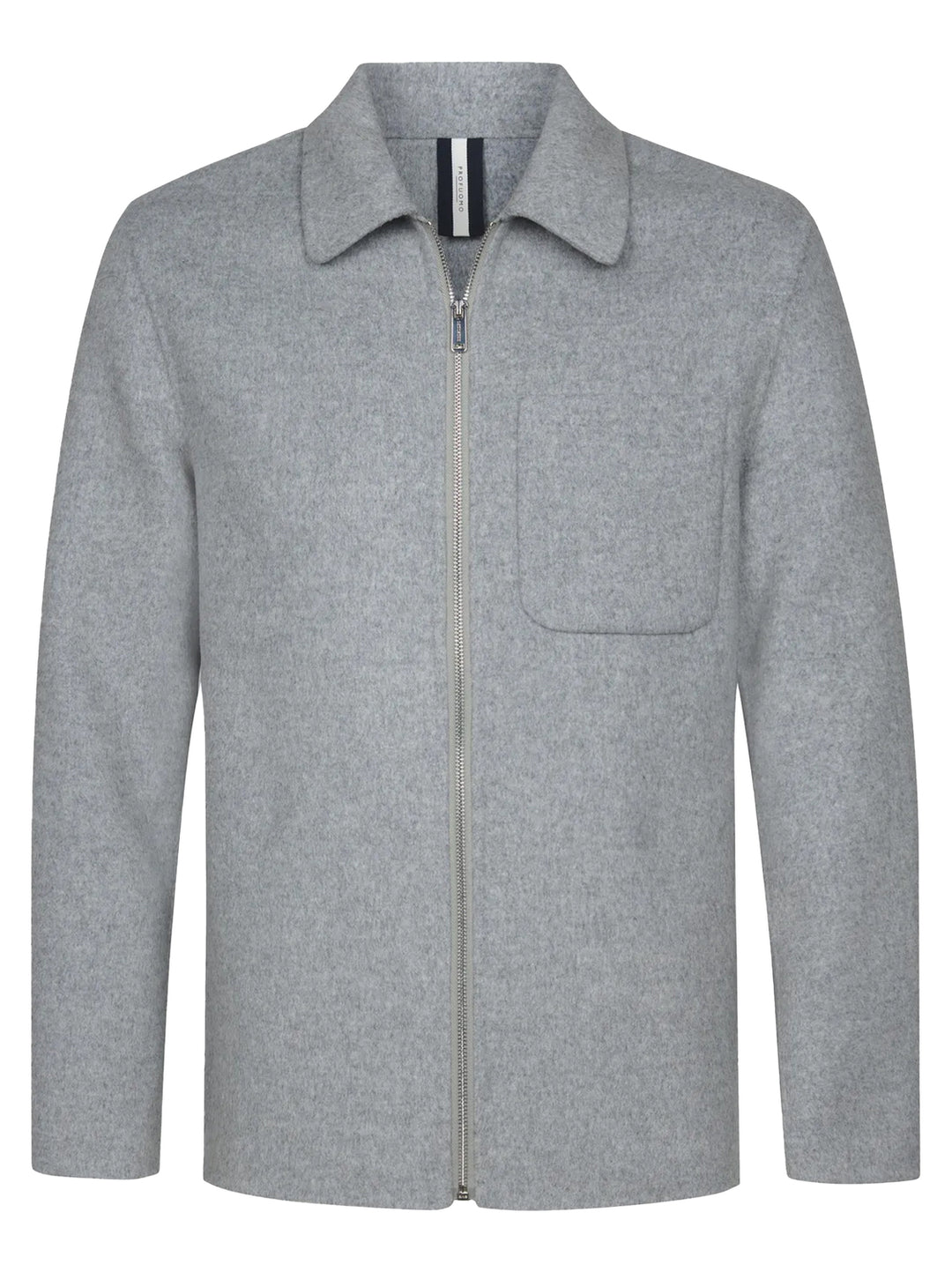 Profuomo Wollen Overshirt – Grijs-60% wol, 40% polyester-HEREN SHIRTS-Grijs