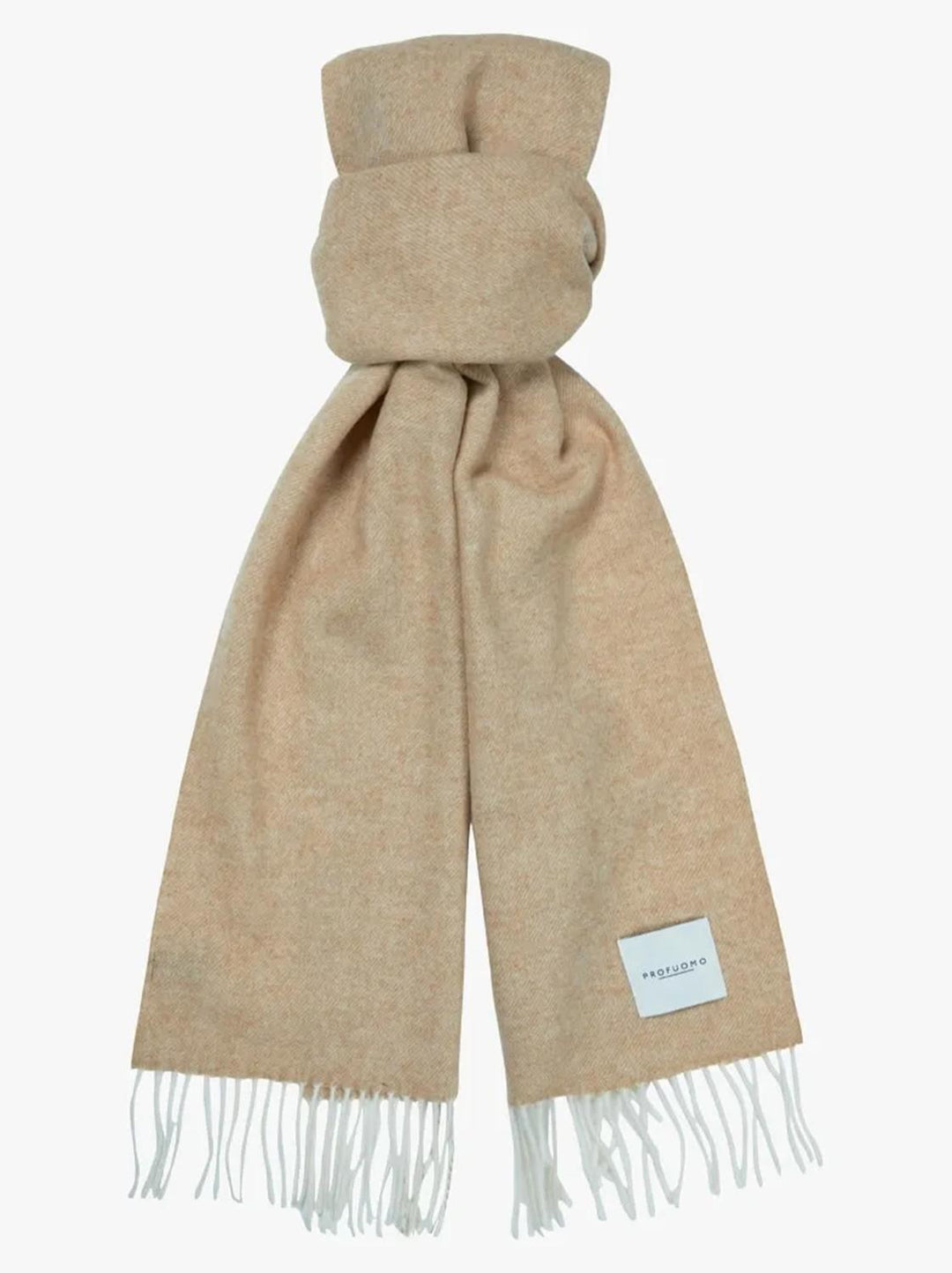 Profuomo wollen sjaal-100% wol-HEREN ACCESSOIRES-Beige