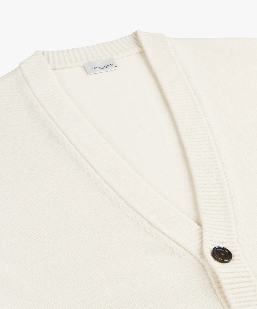 Profuomo Wool‑Blend Cardigan – Off‑White-50% wol, 30% polyamide, 20% modal-HEREN TRUIEN & VESTEN-Room