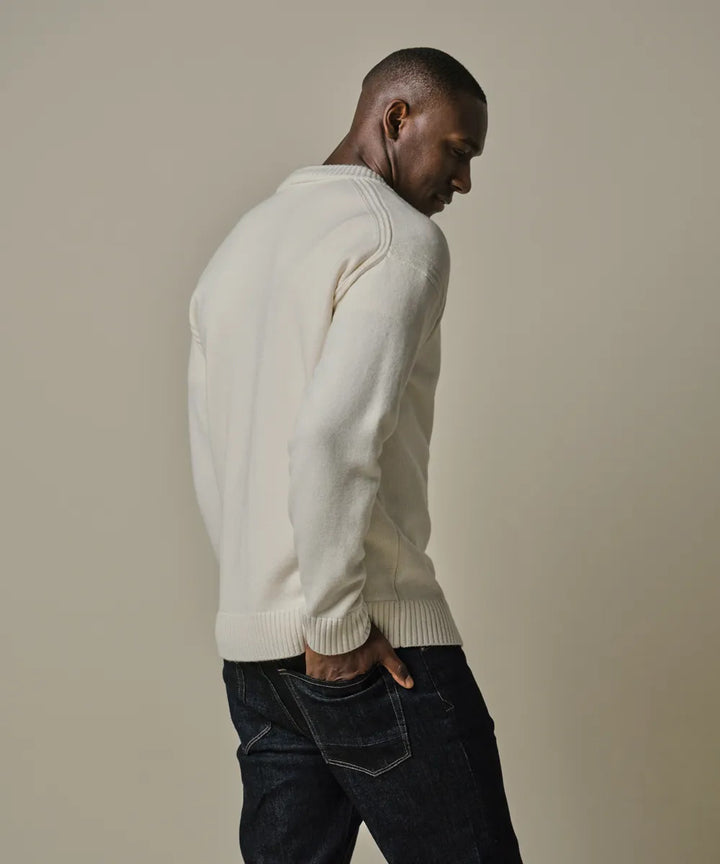 Profuomo Wool‑Blend Cardigan – Off‑White-50% wol, 30% polyamide, 20% modal-HEREN TRUIEN & VESTEN-Room