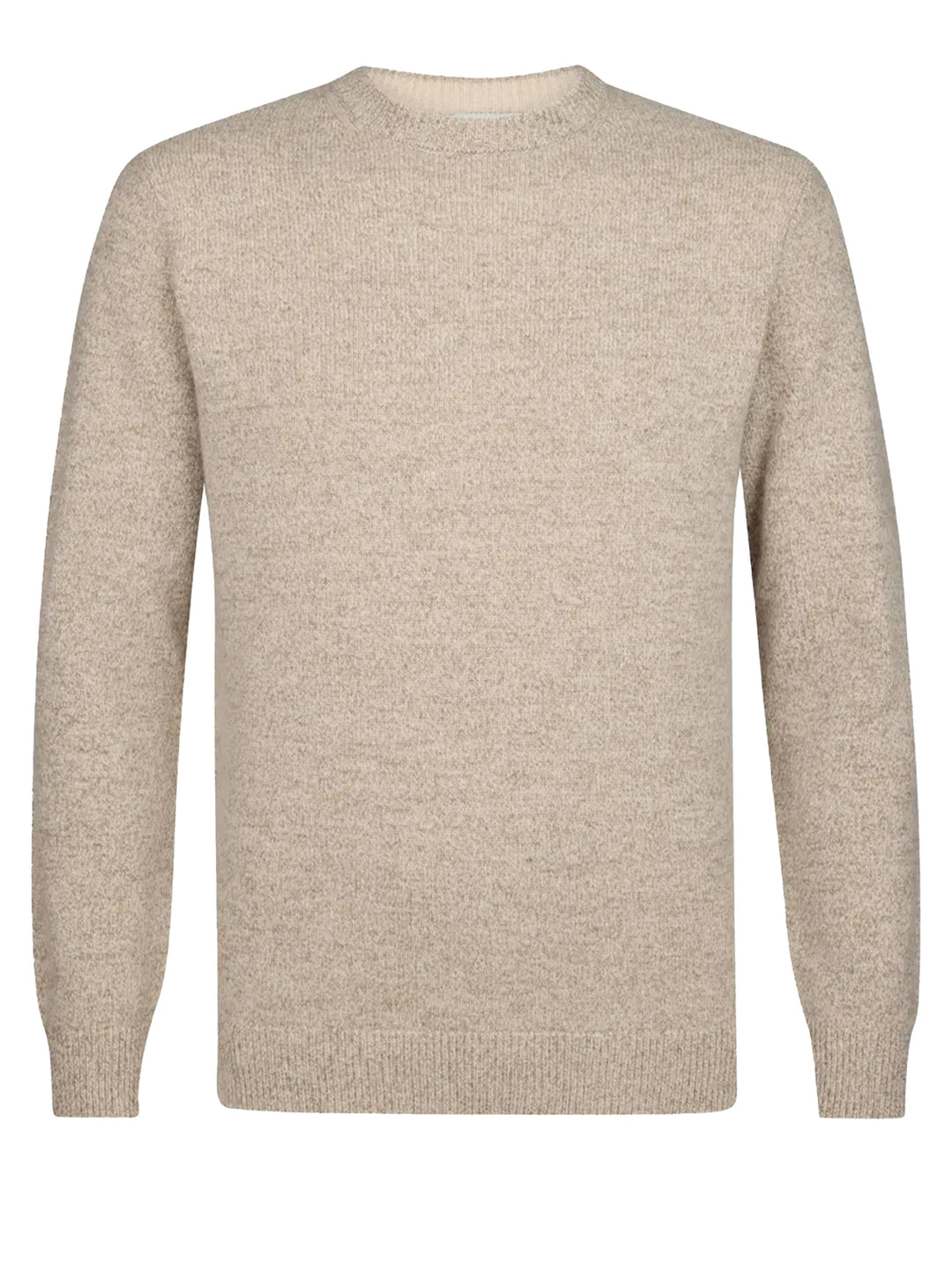 Profuomo Wool Blend Trui – Beige-80% wol, 20% polyamide-HEREN TRUIEN & VESTEN-Beige