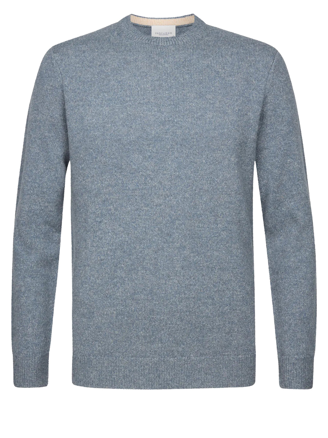 Profuomo Wool Blend Trui – Blauw-80% wol, 20% polyamide-HEREN TRUIEN & VESTEN-Blauw